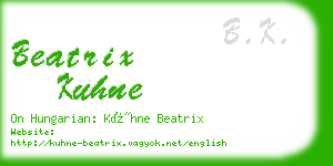 beatrix kuhne business card