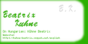 beatrix kuhne business card